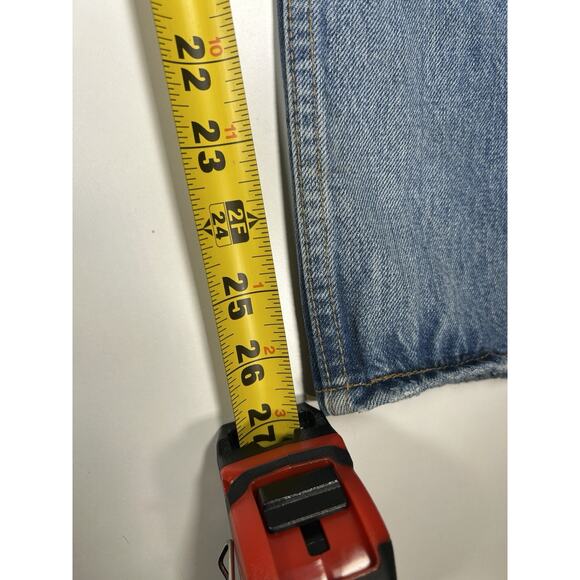Levi’s 505 Orange Tab Jeans Men’s 32x27 Straight Leg Y2K Blue Denim Classic Fit - Picture 15 of 16